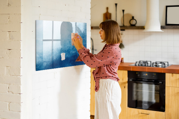 Decoratief glazen wandbord beschrijfbaar en magnetisch Een plek voor creatieve herinneringen en notities