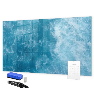 Decoratief glazen wandbord beschrijfbaar en magnetisch Een kleurrijk prikbord voor notities en foto's