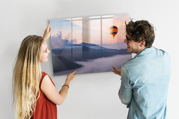 Memobord van glas met print inclusief neodymium magneten Een creatieve ruimte voor zelfexpressie