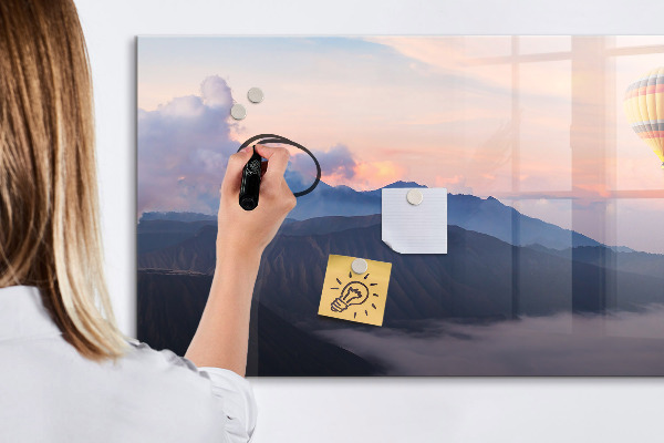 Memobord van glas met print inclusief neodymium magneten Een creatieve ruimte voor zelfexpressie