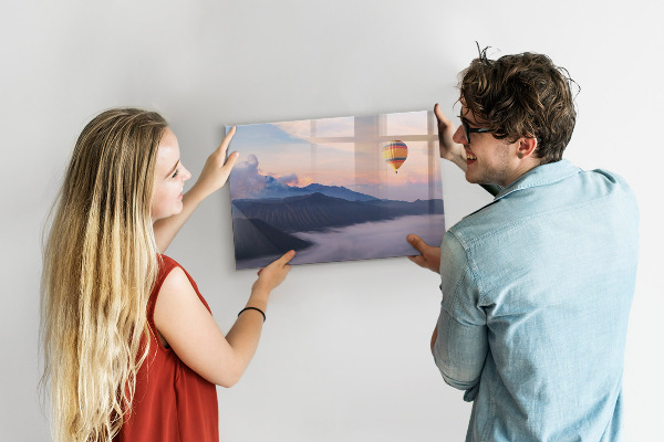 Memobord van glas met print inclusief neodymium magneten Een creatieve ruimte voor zelfexpressie