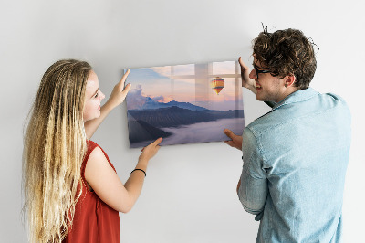 Memobord van glas met print inclusief neodymium magneten Een creatieve ruimte voor zelfexpressie