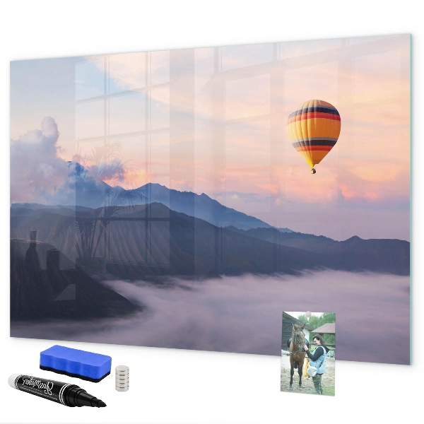 Memobord van glas met print inclusief neodymium magneten Een creatieve ruimte voor zelfexpressie
