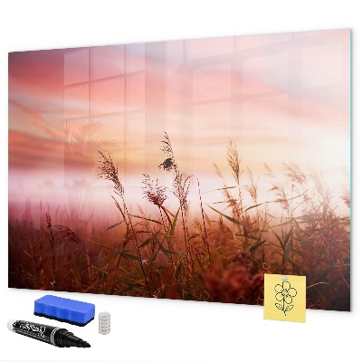 Memobord van glas met print inclusief neodymium magneten Een creatieve ruimte voor het presenteren van foto's