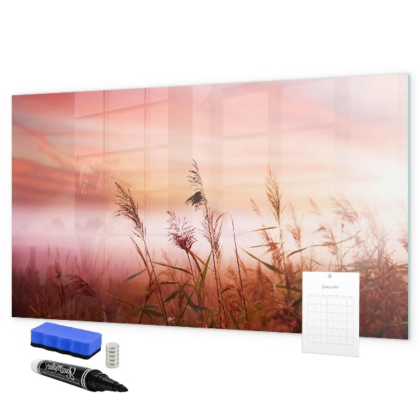 Memobord van glas met print inclusief neodymium magneten Een creatieve ruimte voor het presenteren van foto's