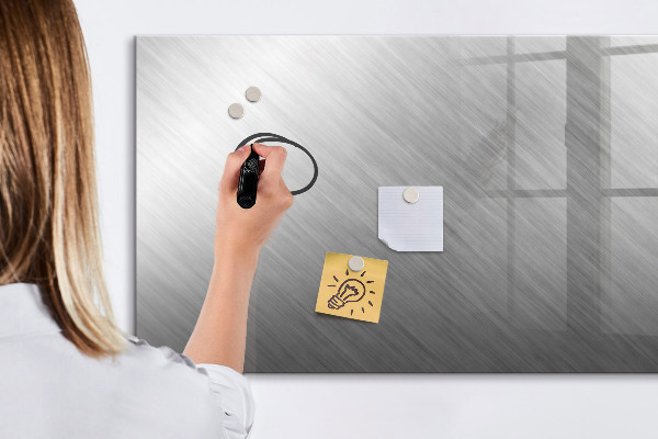 Memobord van glas met print inclusief neodymium magneten Magnetisch bord voor foto's en notities