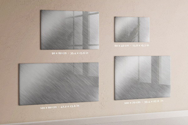 Memobord van glas met print inclusief neodymium magneten Magnetisch bord voor foto's en notities