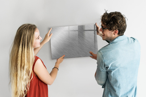 Memobord van glas met print inclusief neodymium magneten Magnetisch bord voor foto's en notities