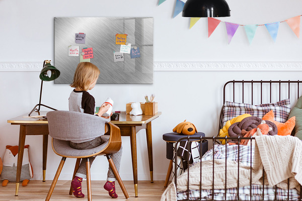 Memobord van glas met print inclusief neodymium magneten Magnetisch bord voor foto's en notities