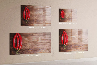 Decoratief glazen wandbord beschrijfbaar en magnetisch Een praktisch prikbord voor notities en foto's.