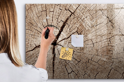 Memobord van glas met print inclusief neodymium magneten Natuurlijk ontwerp met ruimte voor foto's