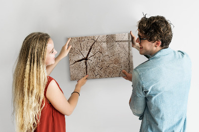 Memobord van glas met print inclusief neodymium magneten Natuurlijk ontwerp met ruimte voor foto's