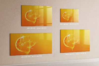 Decoratief glazen wandbord beschrijfbaar en magnetisch Een kleurrijk prikbord voor notities en foto's