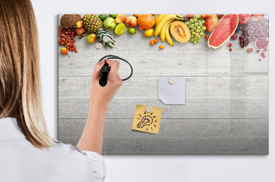 Decoratief glazen wandbord beschrijfbaar en magnetisch Kleurrijke fotopresentatieset