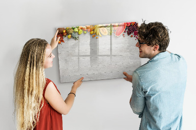 Decoratief glazen wandbord beschrijfbaar en magnetisch Kleurrijke fotopresentatieset