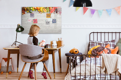 Decoratief glazen wandbord beschrijfbaar en magnetisch Kleurrijke fotopresentatieset