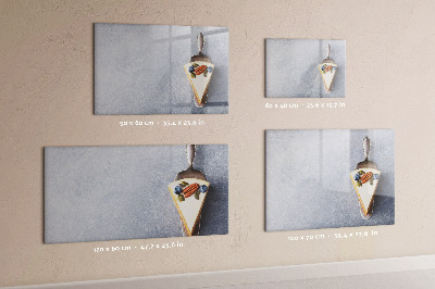 Decoratief glazen wandbord beschrijfbaar en magnetisch Een creatieve plek voor herinneringen en notities