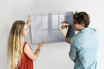 Decoratief glazen wandbord beschrijfbaar en magnetisch Een creatieve plek voor herinneringen en notities