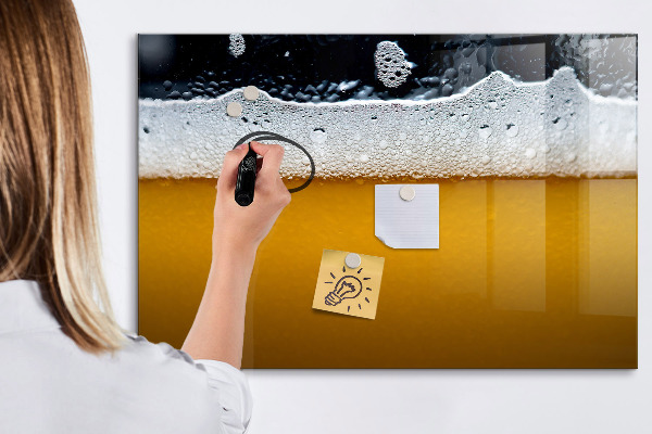 Memobord van glas met print inclusief neodymium magneten Creatief fotopresentatiebord
