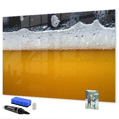 Memobord van glas met print inclusief neodymium magneten Creatief fotopresentatiebord