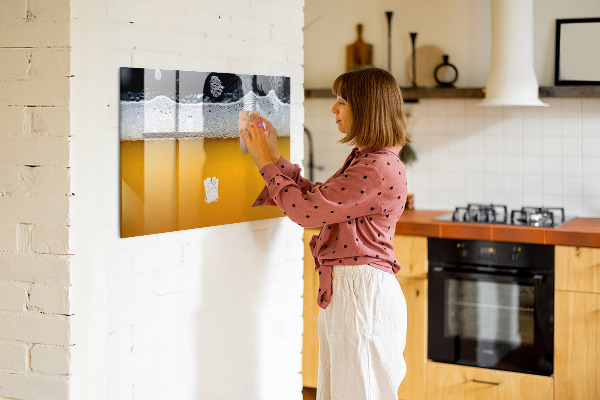 Memobord van glas met print inclusief neodymium magneten Creatief fotopresentatiebord