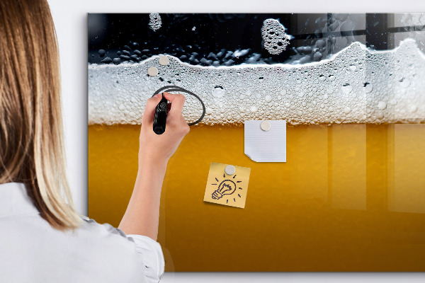 Memobord van glas met print inclusief neodymium magneten Creatief fotopresentatiebord