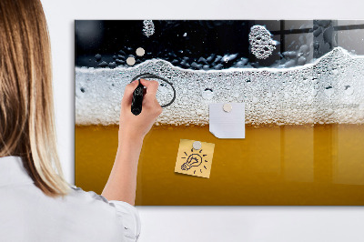 Memobord van glas met print inclusief neodymium magneten Creatief fotopresentatiebord