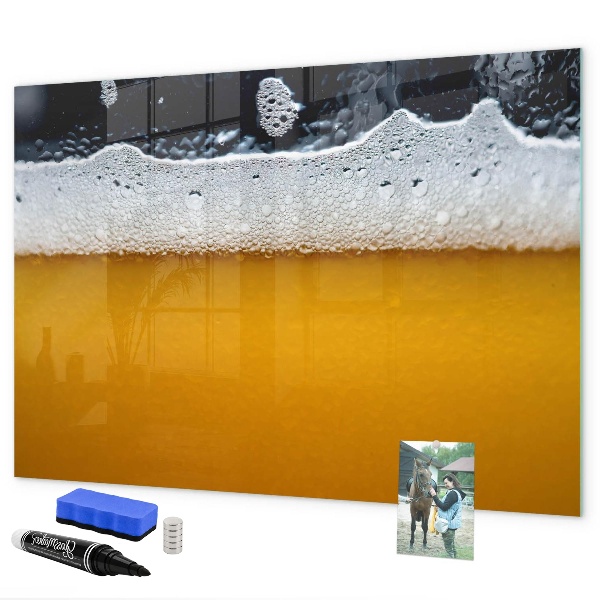 Memobord van glas met print inclusief neodymium magneten Creatief fotopresentatiebord