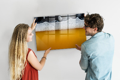 Memobord van glas met print inclusief neodymium magneten Creatief fotopresentatiebord