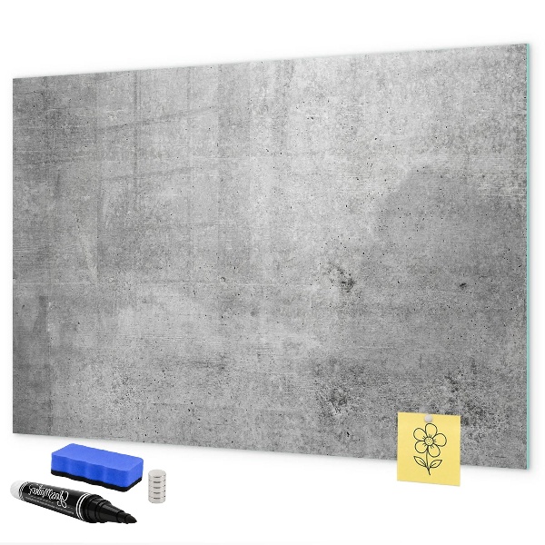 Decoratief glazen wandbord beschrijfbaar en magnetisch Een modern prikbord voor het ophangen van foto's.