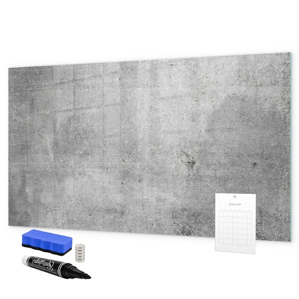 Decoratief glazen wandbord beschrijfbaar en magnetisch Een modern prikbord voor het ophangen van foto's.