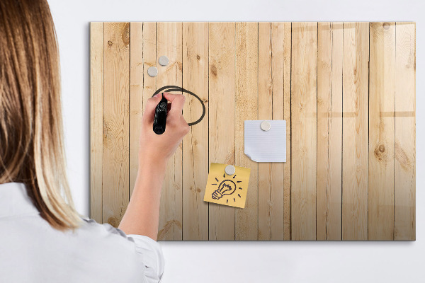 Memobord van glas met print inclusief neodymium magneten Bord voor foto's en notities