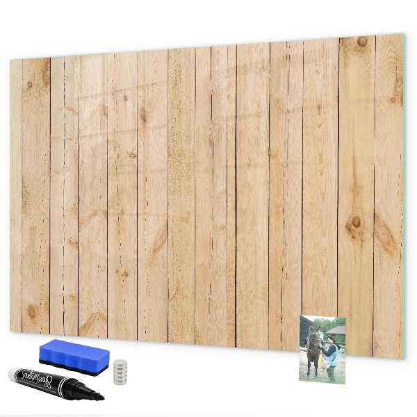 Memobord van glas met print inclusief neodymium magneten Bord voor foto's en notities