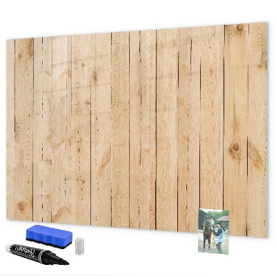 Memobord van glas met print inclusief neodymium magneten Bord voor foto's en notities