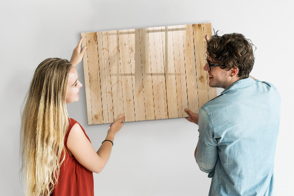 Memobord van glas met print inclusief neodymium magneten Bord voor foto's en notities