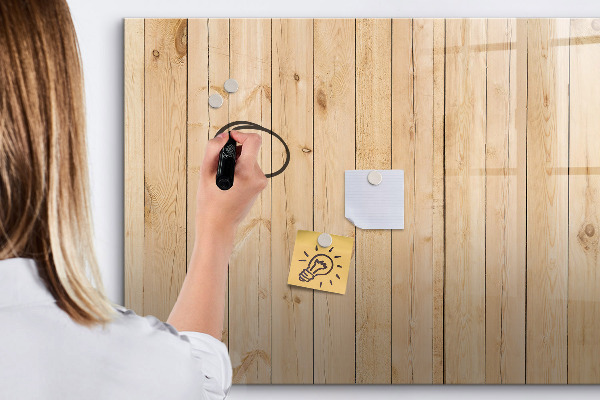 Memobord van glas met print inclusief neodymium magneten Bord voor foto's en notities