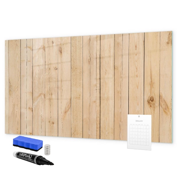 Memobord van glas met print inclusief neodymium magneten Bord voor foto's en notities
