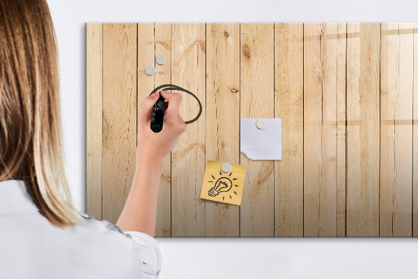 Memobord van glas met print inclusief neodymium magneten Bord voor foto's en notities
