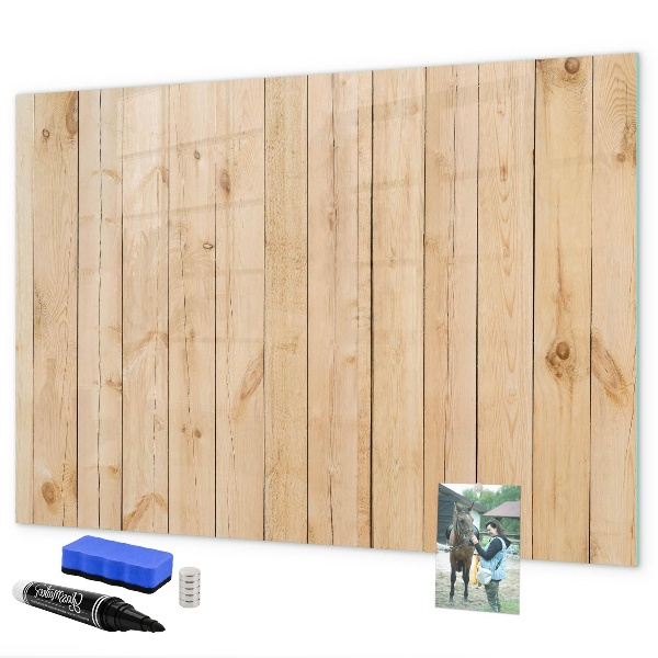 Memobord van glas met print inclusief neodymium magneten Bord voor foto's en notities