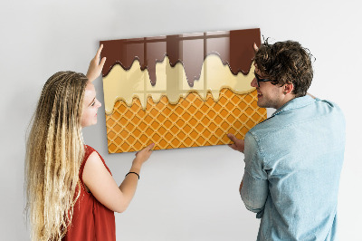 Decoratief glazen wandbord beschrijfbaar en magnetisch Mooie momenten op de ijsbaan