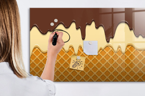 Decoratief glazen wandbord beschrijfbaar en magnetisch Mooie momenten op de ijsbaan