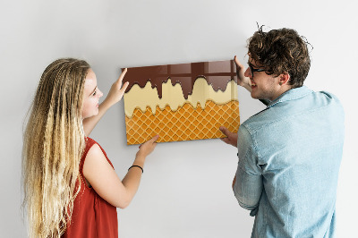 Decoratief glazen wandbord beschrijfbaar en magnetisch Mooie momenten op de ijsbaan