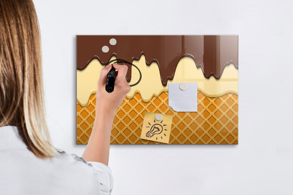 Decoratief glazen wandbord beschrijfbaar en magnetisch Mooie momenten op de ijsbaan