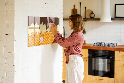 Decoratief glazen wandbord beschrijfbaar en magnetisch Mooie momenten op de ijsbaan