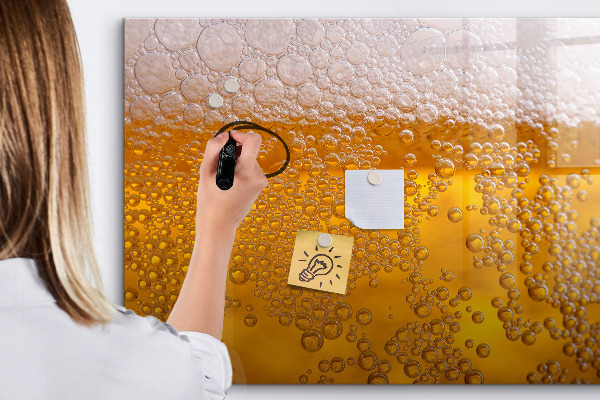 Memobord van glas met print inclusief neodymium magneten Creatief moodboard met prettige herinneringen