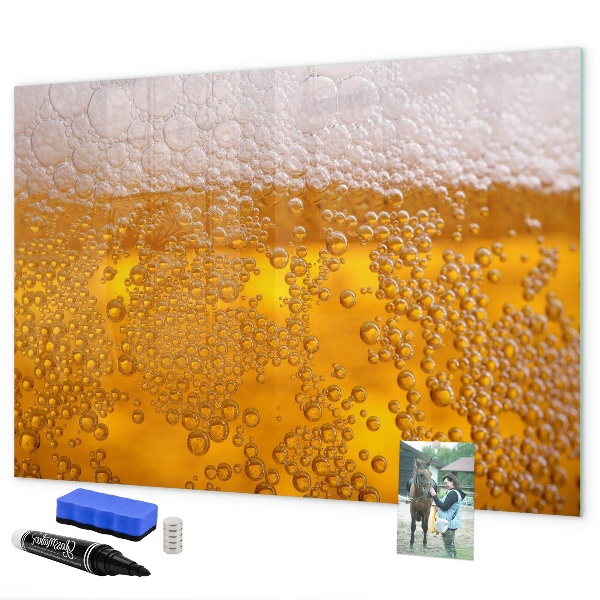 Memobord van glas met print inclusief neodymium magneten Creatief moodboard met prettige herinneringen