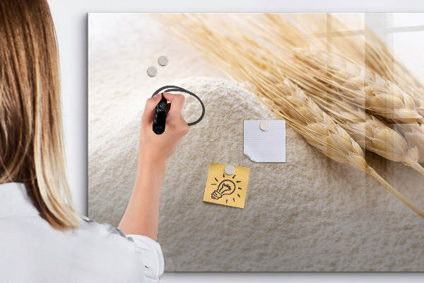 Decoratief glazen wandbord beschrijfbaar en magnetisch Magnetisch bord voor foto's en notities