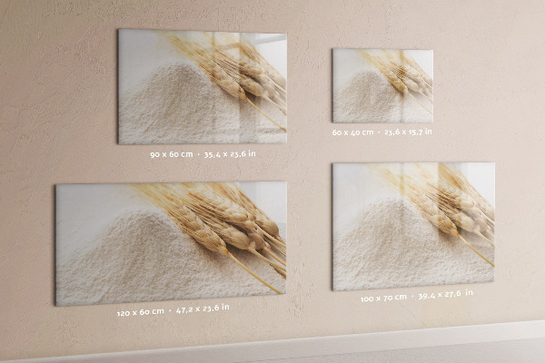 Decoratief glazen wandbord beschrijfbaar en magnetisch Magnetisch bord voor foto's en notities