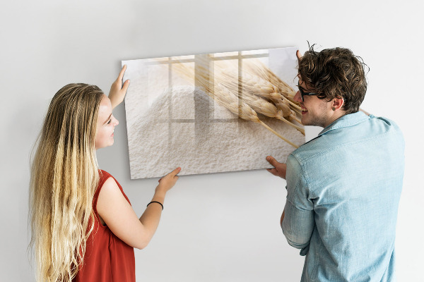 Decoratief glazen wandbord beschrijfbaar en magnetisch Magnetisch bord voor foto's en notities