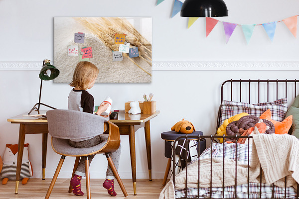 Decoratief glazen wandbord beschrijfbaar en magnetisch Magnetisch bord voor foto's en notities